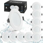 Lot de 10 spots led encastrable 5w ip44 98mm, blanc neutre 4000k clairage encastr tanche 450lm, spot ...