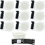 Lot de 10 spots led encastrables asti 7w cct, dimmable & ip54