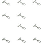 Lot de 10 supports centraux pour rail de penderie, zamak, nickel� - emuca