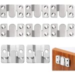 Lot de 10 supports encastrs invisibles, crochets de fixation pour meubles en acier inoxydable, crochets ...