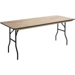Lot de 10 tables pliantes en bois 180 cm