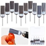 Lot de 10 tambours de pon�age, manchons de pon�age, points de meulage abrasifs, embouts de polissage ...