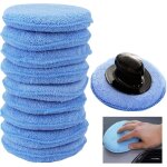 Lot de 10 tampons applicateurs en microfibre pour voiture, 12. 5cm �ponges de polissage de nettoyage ...