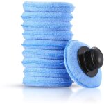 Lot de 10 tampons applicateurs en microfibre pour voiture, ponges de polissage de nettoyage de cire ...