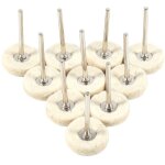 Lot de 10 tampons de polissage pour perceuse, feutre de laine de 25 mm, meuleuse, meule, disque de meulage, ...