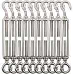 Lot de 10 tendeurs de c�bles en acier inoxydable m5, � crochet et ?illet, pour suspension ext�rieure, ...