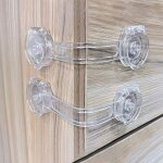 Lot de 10 verrous de s�curit� enfant pour r�frig�rateur, placard, tiroir, cong�lateur, four, poubelle, ...