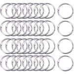 Lot de 100 anneaux de classeur en m�tal - feuilles en vrac - porte - cl�s - feuilles en vrac - pour scrapbooki ...