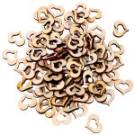 Lot de 100 boutons cratifs en bois creux en forme de c?ur pour dcoration de mariage, 20 mm, pour loisirs ...