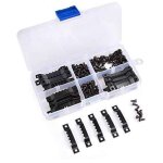 Lot de 100 crochets de fixation pour cadre en bois avec 200 vis - crochets pour cadre photo - noir noir ...