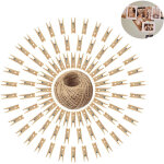Lot de 100 �pingles � linge bois petite clips photo bois d�co pour bricolage loisirs cr�atifs