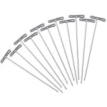 Lot de 100 pingles en t pour perruque 53 mm avec bote en plastique pour bloquer le tricotage, la modlisatio ...
