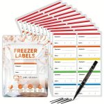 Lot de 100 tiquettes de conglation faciles  dcoller ? tiquettes autocollantes de couleur assortie ...