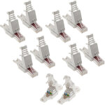 Lot de 100 fiches rj45 cat 6 sans outil - zenitech