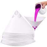 Lot de 100 filtres  peinture coniques en papier jetables - 100 filtres en maille pour peinture de voiture ...