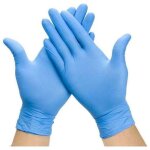 Lot de 100 gants jetables en nitrile, sans latex, sans poudre, pour mcanicien, automobile, nettoyage ...