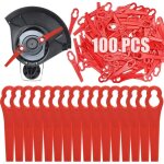 Lot de 100 lames de rechange pour coupe - bordures, 83 mm, en plastique, pour tondeuse � gazon swift ...