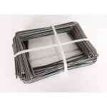 Lot de 100 large xl agrafes 30cm par 20cm fixation m�tal toile de paillage geotextile pointes biseaut�es ...