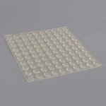 Lot de 100 pastilles de fixation en silicone transparent pour protection parquet 8 x 2, 5 mm