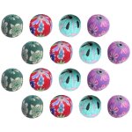 Lot de 100 perles rondes en forme de fleur pour bijoux dlicats