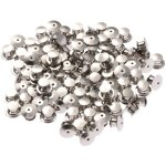 Lot de 100 rivets double face en acier inoxydable, clous tubulaires semi - acier  impact ronds
