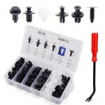 Lot de 100 rivets en plastique pour pare - chocs de voiture de 6 tailles les plus populaires et extracteurs ...
