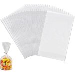 Lot de 100 sachets en cellophane transparent - 15 x 20 cm - avec 100 cravates colorées - convient pour ... Lot de 100 sachets en cellophane transparent - 15 x 20 cm - avec 100 cravates colorées - convient pour ...