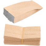 Lot de 100 sachets à soufflet latéral en papier kraft, pochette d'étanchéité en aluminium, sac d'emballage ... Lot de 100 sachets à soufflet latéral en papier kraft, pochette d'étanchéité en aluminium, sac d'emballage ...