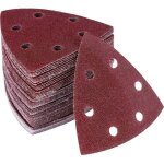 Lot de 100 triangles abrasifs - 6 trous - 90 x 90 x 90 mm pour ponceuse delta - feuilles abrasives triangulair ...