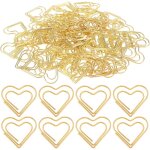 Lot de 100 trombones en forme de c?ur en or rose, agrafes en forme de c?ur, pour invitations d�coratives, ...