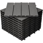 Ecd germany - lot de 11 dalles de terrase en wpc 30x30cm pour 1m² anthracite montage au système de connexion ... Ecd germany - lot de 11 dalles de terrase en wpc 30x30cm pour 1m² anthracite montage au système de connexion ...