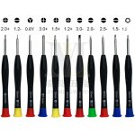 Lot de 11 mini tournevis cruciformes � fente magn�tique pour montres, lunettes, bijoux, ordinateurs, ...