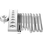 Lot de 11 outils de maroquinerie - pour fixer rivets et boutons - pression, trouer et poin�onner. pour ...