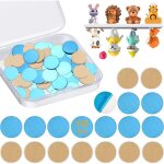 Lot de 110 plaques m�talliques autocollantes rondes pour support magn�tique t�l�phone voiture