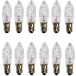 Lot de 12 ampoules de rechange e10 - blanc chaud - 34 v - 3 w - pour chandelier - guirlande lumineuse ...