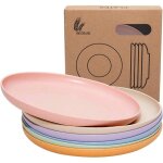 Lot de 12 assiettes rondes en c�ramique de 15 cm pour fruits, raviolis et l�gumes.