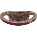 Lot de 12 bandes abrasives en tissu - 10 x 330 mm - 2 x grain 40 / 60 / 80 / 120 / 180 / 240 - compatibles ...