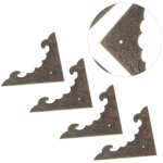 Ineasicer - lot de 12 botes  bijoux en bois, coffret cadeau, protections d'angle dcoratives en bronze, ...