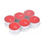 Lot de 12 bougies chauffe - plat 'essentiel' 3, 5cm fraise