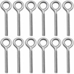 Lot de 12 boulons - m6 � oeil en 304 acier inoxydable vis � anneau piton � visser pour balan�oire machine ...