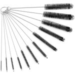 Lot de 12 brosses de nettoyage, goupillon de nettoyage, brosse de nettoyage pour tube, bouteille en verre, ...