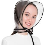 Lot de 12 chapeaux de pluie r�utilisables en plastique imperm�able avec visi�re pour prot�ger vos cheveux ...