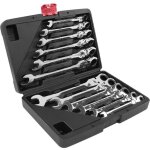 Lot de 12 cl�s plates, cl� plate � cliquet mixtes r�glable, jeu de cl�s mixtes avec bo�te � outils, 8 ...