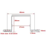 Lot de 12 colliers de serrage carr�s en acier inoxydable 304 avec vis, 20 x 30 mm