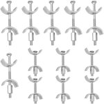 Lot de 12 connecteurs de plan de travail en bois massif galvanis�s 100 mm - raccords de plaques de table ...