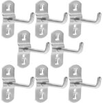 Lot de 12 crochets en m�tal pour panneaux muraux, crochets pour panneaux perfor�s en m�tal argent� 5. ...