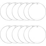 Lot de 12 disques acryliques transparents, ronds, 15 cm, plaque acrylique transparente, convient pour ...