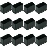 Lot de 12 embouts de protection rectangulaires en feutre de caoutchouc pour pieds de table ou de chaise ...