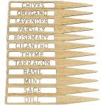 Lot de 12 tiquettes de plantes en bois rutilisables et dcoratives pour jardin