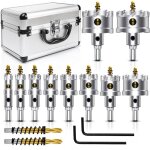 Lot de 12 forets en carbure de tungst�ne de 16 � 54 mm - pour acier inoxydable, fer, bois, plastique